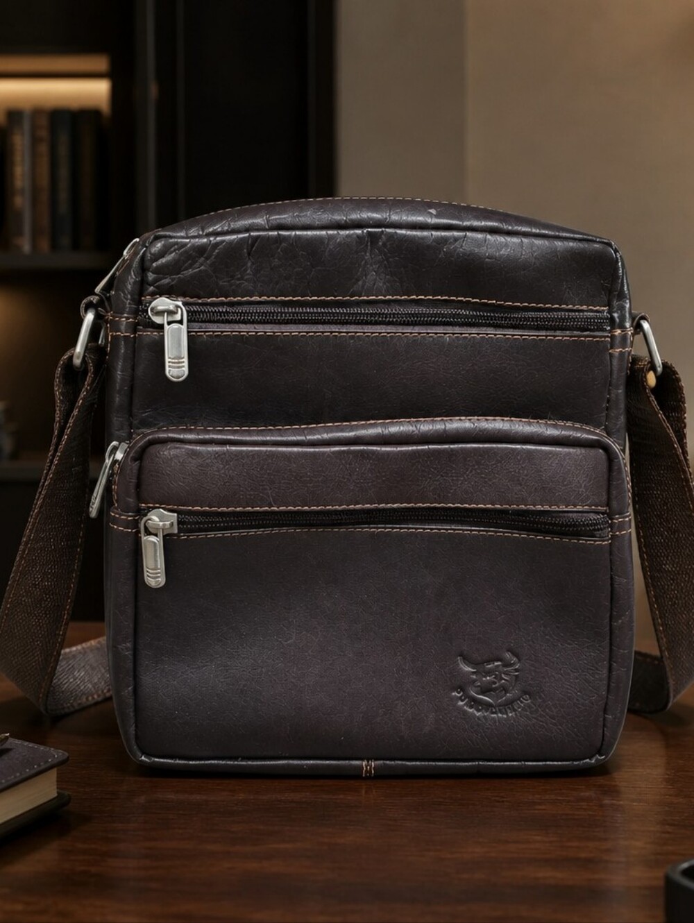 💼 Genuine Leather Crossbody Messenger Bag